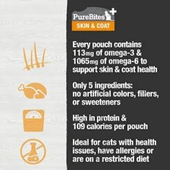 PureBites Plus Squeezables Cat Treat • Topper 71g | Skin & Coat | 5 Ingredients | Case Of 15 -Greenies Pet Store 51gM7zBI1TL