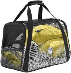 Pet Carrier Pattern With Prawns And Seafood Soft-Sided Pet Travel Carriers For Cats,Dogs Puppy Comfort Portable Foldable Pet Bag Airline Approved -Greenies Pet Store 51gO7l 9NTL. AC