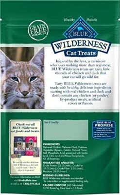 Blue Buffalo Blue Wilderness Chicken And Duck Cat Treats, 2 Ounces (6 Pack) 6 Blue Buffalo Blue Wilderness Chicken And Duck Cat Treats, 2 Ounces (6 Pack) -Greenies Pet Store 51gXdP182SL