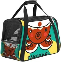 Pet Carrier Japanese Food Takoyaki Octopus Illustration Soft-Sided Pet Travel Carriers For Cats,Dogs Puppy Comfort Portable Foldable Pet Bag Airline Approved 29 Pet Carrier Japanese Food Takoyaki Octopus Illustration Soft-Sided Pet Travel Carriers For Cats,Dogs Puppy Comfort Portable Foldable Pet Bag Airline Approved -Greenies Pet Store 51gfByKkfS. AC