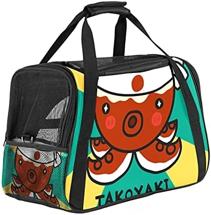 Pet Carrier Japanese Food Takoyaki Octopus Illustration Soft-Sided Pet Travel Carriers For Cats,Dogs Puppy Comfort Portable Foldable Pet Bag Airline Approved 16 Pet Carrier Japanese Food Takoyaki Octopus Illustration Soft-Sided Pet Travel Carriers For Cats,Dogs Puppy Comfort Portable Foldable Pet Bag Airline Approved - Image 14