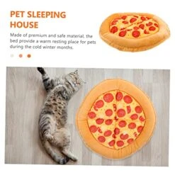 Balacoo Cat Beds 4pcs Cat Nest Outdoor Mattress Outdoor+mats Indoor+mat Cat Beds For Outdoor Cats Pizza Pet Bed Cloth Warming Cat Bed Indoor Cat Kennel Small Cat Bed Winter -Greenies Pet Store 51gkybOEUGL