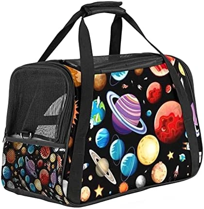 Pet Carrier Space Planets Food Pizza Soft-Sided Pet Travel Carriers For Cats,Dogs Puppy Comfort Portable Foldable Pet Bag Airline Approved 11 Pet Carrier Space Planets Food Pizza Soft-Sided Pet Travel Carriers For Cats,Dogs Puppy Comfort Portable Foldable Pet Bag Airline Approved - Image 9