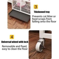 Cat Enclosures For Outside Universal Wheels Easy To Move, Designed From Metal Durable Suitable For Cats, Dogs, Rabbits, Blue/Pink (Color : Blue, Size : 78 * 55 * 107cm) -Greenies Pet Store 51heuUJltsL