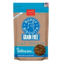 Cloud Star Grain Free Buddy Biscuits For Cats, Tempting Tuna, 3 Ounce(2Pack)