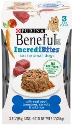 Purina Beneful Small Breed Wet Dog Food Variety Pack, IncrediBites With Real Beef, Chicken Or Salmon - (30) 3 Oz. Cans 28 Purina Beneful Small Breed Wet Dog Food Variety Pack, IncrediBites With Real Beef, Chicken Or Salmon - (30) 3 Oz. Cans -Greenies Pet Store 51hqouCe2BL. AC