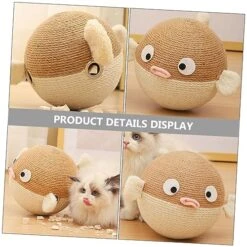 PATKAW Toys Sisal Rope Household Cat Scratcher Wear-Resistant Scratching Ball Cat Scratcher Ball Wear-Resistant Scratching Board Cat Treat Toy Dog Treat Dispenser Pet Cat Supplies -Greenies Pet Store 51hsQtSDLLL