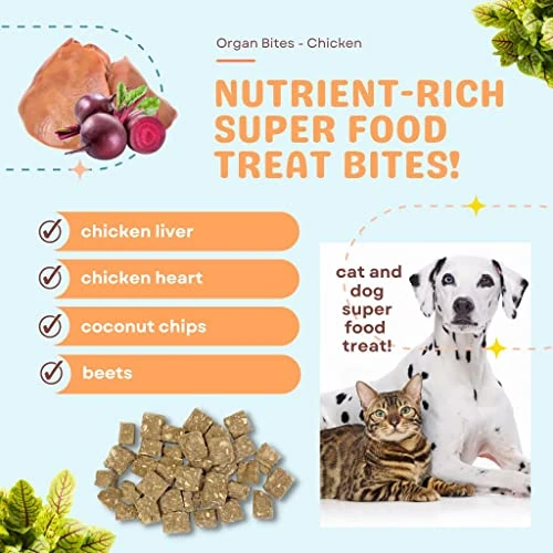 CocoTherapy Organ Bites! Dog And Cat Treat (Chicken + Beet) 3 Oz. 5 CocoTherapy Organ Bites! Dog And Cat Treat (Chicken + Beet) 3 Oz. - Image 3