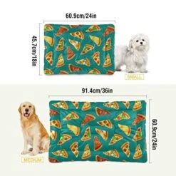 Food Pizza Dog Bed Cat Bed Soft Comfortable Pet Bed Non-Slip Calming Kennel Pad For Small Medium Large Dogs Cats 2116472 -Greenies Pet Store 51i3Q0MbsKL
