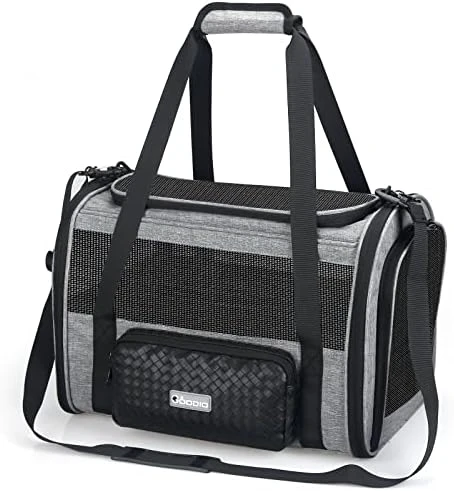 Pet Carrier TSA Airline Approved For Cat,Foldable Soft Edge Pet Travel Carrier Removable For Medium Small Cats And Dog 20lbs With Adequate Ventilation,5 Mesh Windows,2 Entrances,1 Dormer, 1Storage Bag 8 Pet Carrier TSA Airline Approved For Cat,Foldable Soft Edge Pet Travel Carrier Removable For Medium Small Cats And Dog 20lbs With Adequate Ventilation,5 Mesh Windows,2 Entrances,1 Dormer, 1Storage Bag - Image 6