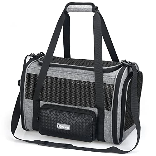 Pet Carrier TSA Airline Approved For Cat,Foldable Soft Edge Pet Travel Carrier Removable For Medium Small Cats And Dog 20lbs With Adequate Ventilation,5 Mesh Windows,2 Entrances,1 Dormer, 1Storage Bag 3 Pet Carrier TSA Airline Approved For Cat,Foldable Soft Edge Pet Travel Carrier Removable For Medium Small Cats And Dog 20lbs With Adequate Ventilation,5 Mesh Windows,2 Entrances,1 Dormer, 1Storage Bag
