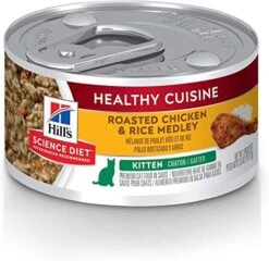 Hill's Science Diet Wet Cat Food, Kitten, Healthy Cuisine, Roasted Chicken & Rice Recipe, 2.8 Oz. Cans, 24-Pack 14 Hill's Science Diet Wet Cat Food, Kitten, Healthy Cuisine, Roasted Chicken & Rice Recipe, 2.8 Oz. Cans, 24-Pack -Greenies Pet Store 51jQyM3uAkL. AC