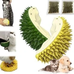DENGWANG Durian Multifunctional Toys, Durian Cat Scratcher, Durian Shell Cat, Cat Durian Shell, Massaging And Removing Floating Hair Cat Dog Mint Toys (2PCS Green) -Greenies Pet Store 51jlBTcJIXL