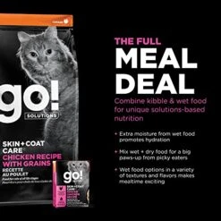 GO! Solutions Skin + Coat Care - Dry Cat Food, 16 Lb - Chicken Recipe With Grains - Cat Food For All Life Stages - With Probiotics -Greenies Pet Store 51lX5q3lJjL 1