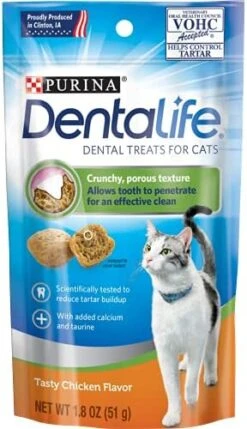 Purina DentaLife Made In USA Facilities Cat Dental Treats, Tasty Chicken Flavor - 19 Oz. Pouch 13 Purina DentaLife Made In USA Facilities Cat Dental Treats, Tasty Chicken Flavor - 19 Oz. Pouch -Greenies Pet Store 51m FitOepL. AC