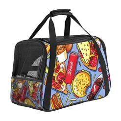 Pet Carrier Tasty Food Soft-Sided Pet Travel Carriers For Cats,Dogs Puppy Comfort Portable Foldable Pet Bag Airline Approved
