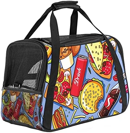 Pet Carrier Tasty Food Soft-Sided Pet Travel Carriers For Cats,Dogs Puppy Comfort Portable Foldable Pet Bag Airline Approved 14 Pet Carrier Tasty Food Soft-Sided Pet Travel Carriers For Cats,Dogs Puppy Comfort Portable Foldable Pet Bag Airline Approved - Image 12