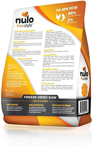 Nulo Freeze Dried Raw Cat Food Variety Pack: Natural Grain Free Formula With GanedenBC30 Probiotics For Digestive & Immune Health - All Ages & Breeds - 2 X 3.5oz Bags (Chicken/Salmon & Turkey/Duck) 5 Nulo Freeze Dried Raw Cat Food Variety Pack: Natural Grain Free Formula With GanedenBC30 Probiotics For Digestive & Immune Health - All Ages & Breeds - 2 X 3.5oz Bags (Chicken/Salmon & Turkey/Duck) - Image 3
