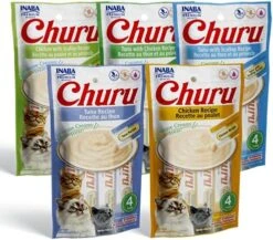 INABA Churu Cat Treats, Grain-Free, Lickable, Squeezable Creamy Purée Cat Treat/Topper With Vitamin E & Taurine, 0.5 Ounces Each Tube, 20 Tubes, Tuna & Seafood Variety Box 11 INABA Churu Cat Treats, Grain-Free, Lickable, Squeezable Creamy Purée Cat Treat/Topper With Vitamin E & Taurine, 0.5 Ounces Each Tube, 20 Tubes, Tuna & Seafood Variety Box -Greenies Pet Store 51nCTHhZrEL. AC