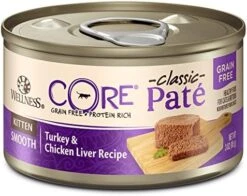 Wellness CORE Grain-Free Wet Kitten Food, Natural Canned Food For Cats, Made With Real Meat (Kitten, Turkey & Chicken Liver, 3 Oz Can, 12 Pack) -Greenies Pet Store 51nFTrOHDsL. AC 1