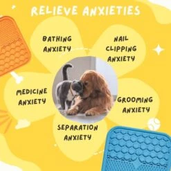 GENERIC Lick Mat For Dog And Cat, 2 Pack With Suction And Spatula, Anxiety And Boredom Relief, Great For Peanut Butter Blue, Orange 8 GENERIC Lick Mat For Dog And Cat, 2 Pack With Suction And Spatula, Anxiety And Boredom Relief, Great For Peanut Butter Blue, Orange -Greenies Pet Store 51nbfkbppwL