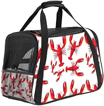 Pet Carrier Lobster Lemon Sea Food Pattern Soft-Sided Pet Travel Carriers For Cats,Dogs Puppy Comfort Portable Foldable Pet Bag Airline Approved 16 Pet Carrier Lobster Lemon Sea Food Pattern Soft-Sided Pet Travel Carriers For Cats,Dogs Puppy Comfort Portable Foldable Pet Bag Airline Approved - Image 14