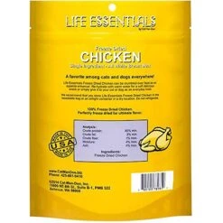 LIFE ESSENTIALS BY CAT-MAN-DOO All Natural Freeze Dried Chicken For Dogs & Cats - No Fillers, Preservatives, Or Additives - Grain Free Tasty Treat - 5 Oz Bag - Made In USA -Greenies Pet Store 51pa0QswhnL