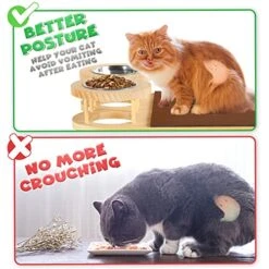 Cat Wall Shelves, Cat Feeding Shelf With Steps- Include Cat Food Shelf, 2 Cat Food Bowl And Cat Ladder, Wall Mounted Cat Feeder Shelf, Cat Furniture Wall For Indoor Playtime And Relaxation 14 Cat Wall Shelves, Cat Feeding Shelf With Steps- Include Cat Food Shelf, 2 Cat Food Bowl And Cat Ladder, Wall Mounted Cat Feeder Shelf, Cat Furniture Wall For Indoor Playtime And Relaxation -Greenies Pet Store 51r1gvwVvuL