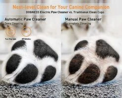 DOGNESS Automatic Dog Paw Cleaner, Electric Paw Washer For Dogs Portable Paw Cleaner Cup, Dog Foot Cleaning Machine USB Rechargeable, Designed For Medium To Large Dogs (White) 12 DOGNESS Automatic Dog Paw Cleaner, Electric Paw Washer For Dogs Portable Paw Cleaner Cup, Dog Foot Cleaning Machine USB Rechargeable, Designed For Medium To Large Dogs (White) -Greenies Pet Store 51r86UWNTHL