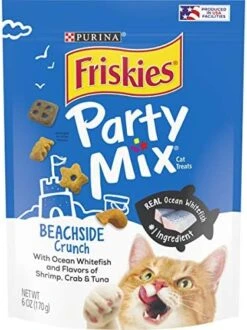 Purina Friskies Made In USA Facilities Cat Treats, Party Mix Original Crunch - 30 Oz. Pouch -Greenies Pet Store 51rCSwgum9L. AC