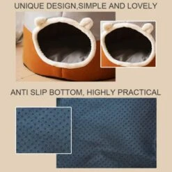 New Winter Deep Sleep Comfort Cat Bed Cats Tent Cozy Cave Capsule Small Dogs Cats House Indoor (Medium,Khaki) 8 New Winter Deep Sleep Comfort Cat Bed Cats Tent Cozy Cave Capsule Small Dogs Cats House Indoor (Medium,Khaki) -Greenies Pet Store 51roC8E9vvL
