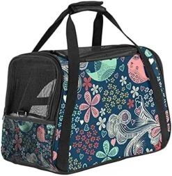 Pet Carrier Cute Pastel Foods Cupcake Patches Heart Pattern Soft-Sided Pet Travel Carriers For Cats,Dogs Puppy Comfort Portable Foldable Pet Bag Airline Approved -Greenies Pet Store 51rtytrZDzS. AC