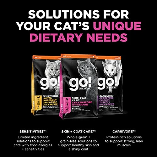 GO! Solutions Skin + Coat Care - Dry Cat Food, 8 Lb - Chicken Recipe With Grains - Cat Food For All Life Stages - With Probiotics 7 GO! Solutions Skin + Coat Care - Dry Cat Food, 8 Lb - Chicken Recipe With Grains - Cat Food For All Life Stages - With Probiotics - Image 5