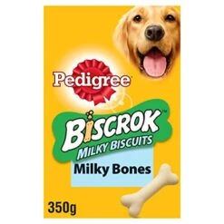 Pedigree Biscrok Milky Biscuits Dog Treats, 350 G