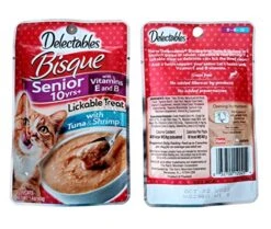 GENERIC Delectables Senior 10+ Lickable Treats Variety Bundle Pack Of 16: (4) Bisque Tuna & Shrimp, (4) Bisque Tuna & Chicken, (4) Stew Chicken & Tuna, (4) Stew Tuna & Whitefish. 1.4 Oz Each. -Greenies Pet Store 51tfbud54WL