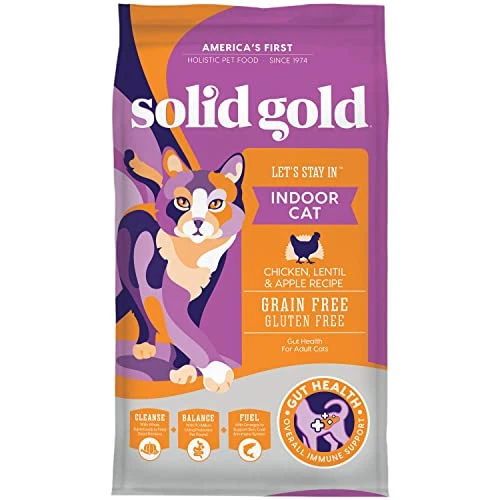 Solid Gold Indoor Dry Cat Food - Let's Stay In Cat Food Dry Kibble For Indoor Cats - Hairball & Sensitive Stomach - Grain & Gluten Free - Probiotics & Fiber For Digestive Health - Chicken - 12lb 3 Solid Gold Indoor Dry Cat Food - Let's Stay In Cat Food Dry Kibble For Indoor Cats - Hairball & Sensitive Stomach - Grain & Gluten Free - Probiotics & Fiber For Digestive Health - Chicken - 12lb