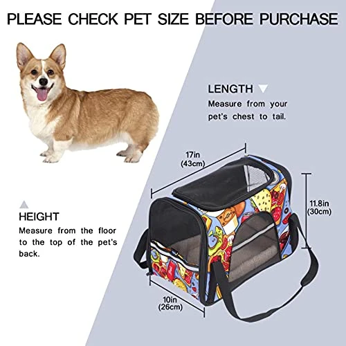 Pet Carrier Tasty Food Soft-Sided Pet Travel Carriers For Cats,Dogs Puppy Comfort Portable Foldable Pet Bag Airline Approved 4 Pet Carrier Tasty Food Soft-Sided Pet Travel Carriers For Cats,Dogs Puppy Comfort Portable Foldable Pet Bag Airline Approved - Image 2