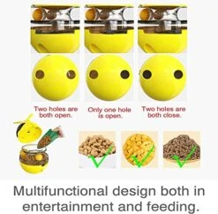 PUINGREN Cat Food Tumbler Toys Cat Food Dispenser Cat Treat Toys Cat Food Balance Ball,Cat Food Puzzle Feeder For Indoor Cats InteractiveToy Gift For Kitten/Dogs-USB Charging Cat Toys(Yellow) 17 PUINGREN Cat Food Tumbler Toys Cat Food Dispenser Cat Treat Toys Cat Food Balance Ball,Cat Food Puzzle Feeder For Indoor Cats InteractiveToy Gift For Kitten/Dogs-USB Charging Cat Toys(Yellow) -Greenies Pet Store 51uo3Y1haGL