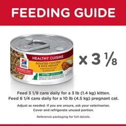 Hill's Science Diet Wet Cat Food, Kitten, Healthy Cuisine, Roasted Chicken & Rice Recipe, 2.8 Oz. Cans, 24-Pack 12 Hill's Science Diet Wet Cat Food, Kitten, Healthy Cuisine, Roasted Chicken & Rice Recipe, 2.8 Oz. Cans, 24-Pack -Greenies Pet Store 51upcyDM6ZL