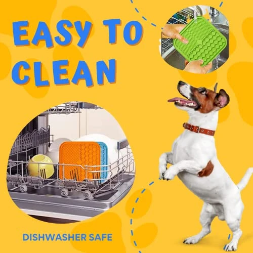 GENERIC Lick Mat For Dog And Cat, 2 Pack With Suction And Spatula, Anxiety And Boredom Relief, Great For Peanut Butter Blue, Orange 6 GENERIC Lick Mat For Dog And Cat, 2 Pack With Suction And Spatula, Anxiety And Boredom Relief, Great For Peanut Butter Blue, Orange - Image 5