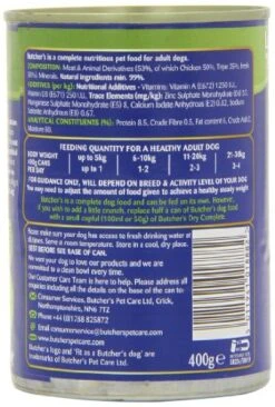 Butchers Dog Food Tripe Chicken Loaf 400 G (Pack Of 24) 11 Butchers Dog Food Tripe Chicken Loaf 400 G (Pack Of 24) -Greenies Pet Store 51vKUMYW9KL