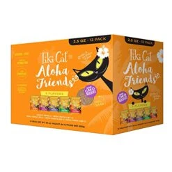 Tiki Cat Aloha Friends Variety Pack, Meaty Flavors Mixed With Pumpkin, Wet, High-Protein & High-Moisture Cat Food, For All Life Stages, 2.5 Oz. Pouch (Case Of 12)