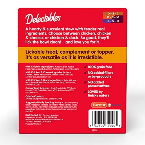 Delectables Non-Seafood Stew Lickable Wet Cat Treats, Variety Pack, 1.4 Ounce (Pack Of 12) 6 Delectables Non-Seafood Stew Lickable Wet Cat Treats, Variety Pack, 1.4 Ounce (Pack Of 12) - Image 4
