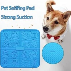Femont X Large Licking Mat For Dog Slow Feeder Mat With 165 Strong Suction Cups For Peanut Butter,BPA Free Lick Pad For Pet Relieving Anxiety,Boredom,Grooming,Training(Blue,1 Spatula,1 Brush) 14 Femont X Large Licking Mat For Dog Slow Feeder Mat With 165 Strong Suction Cups For Peanut Butter,BPA Free Lick Pad For Pet Relieving Anxiety,Boredom,Grooming,Training(Blue,1 Spatula,1 Brush) -Greenies Pet Store 51w38aIVHWL