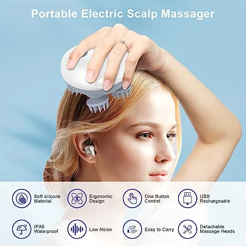 JXTZ Handheld Pet Massager For Dogs And Cats, Portable Electric Cat And Dog Massage Tool With With 4 Massage Heads, Electric Pet Massager Head And Back Scratcher For Tight Muscles And Stiffness 4 JXTZ Handheld Pet Massager For Dogs And Cats, Portable Electric Cat And Dog Massage Tool With With 4 Massage Heads, Electric Pet Massager Head And Back Scratcher For Tight Muscles And Stiffness - Image 2