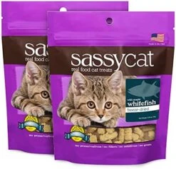 Herbsmith Sassy Cat Treats - Freeze Dried Chicken Treats – All Natural Treats For Cats - Bundle- Duck, Chicken, Rabbit, Turkey, Whitefish, And Salmon -Greenies Pet Store 51wulVpeLUL. AC