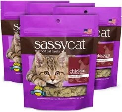 Herbsmith Sassy Cat Treats - Freeze Dried Chicken Treats – All Natural Treats For Cats - Bundle- Duck, Chicken, Rabbit, Turkey, Whitefish, And Salmon -Greenies Pet Store 51xMal92d4L. AC