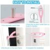 Cat Door Holder Latch,2 Packs Pink Cat Door Alternative Installs Fast Flex Latch Strap Let's Cats In & Keeps Dogs Out Of Litter Food Safe Baby Proof 5 Function Holes No Measuring No Pet Gate -Greenies Pet Store 51yAFAfmafL