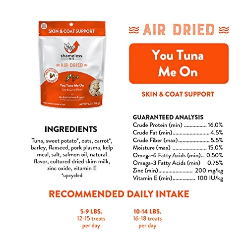 Shameless Pets Air Dried Raw Cat Food Topper & Treat - All Natural Nutritionally Packed Tuna Cat Treats With High Protein, Upcycled Ingredients 4 Shameless Pets Air Dried Raw Cat Food Topper & Treat - All Natural Nutritionally Packed Tuna Cat Treats With High Protein, Upcycled Ingredients - Image 2