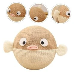 PATKAW Toys Sisal Rope Household Cat Scratcher Wear-Resistant Scratching Ball Cat Scratcher Ball Wear-Resistant Scratching Board Cat Treat Toy Dog Treat Dispenser Pet Cat Supplies -Greenies Pet Store 51ymnignlbL